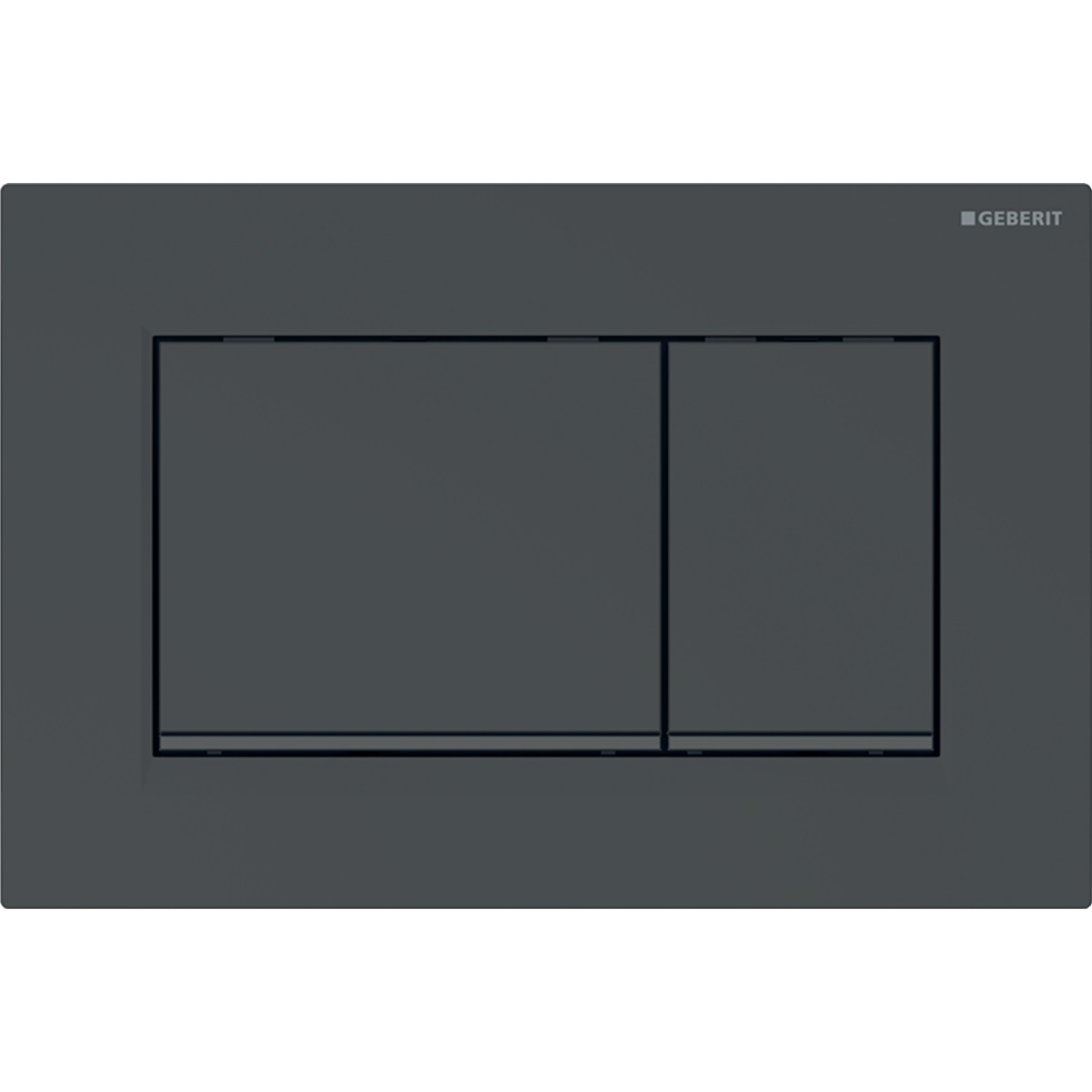 Geberit Sigma30 115.883.DW.1 Placca di comando per WC, Risciacquo a due quantità, Nero intenso-Lucido, Dimensioni 24.6x16.4x1.2 cm
