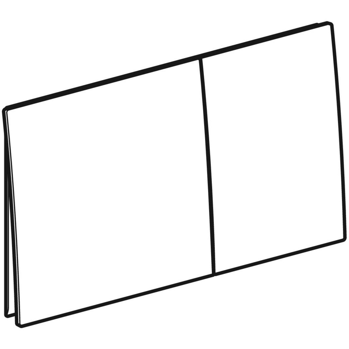 Geberit Sigma 70 Placca di Comando Doppio Tasto in Vetro Nero - Modello 115.622.SJ.1