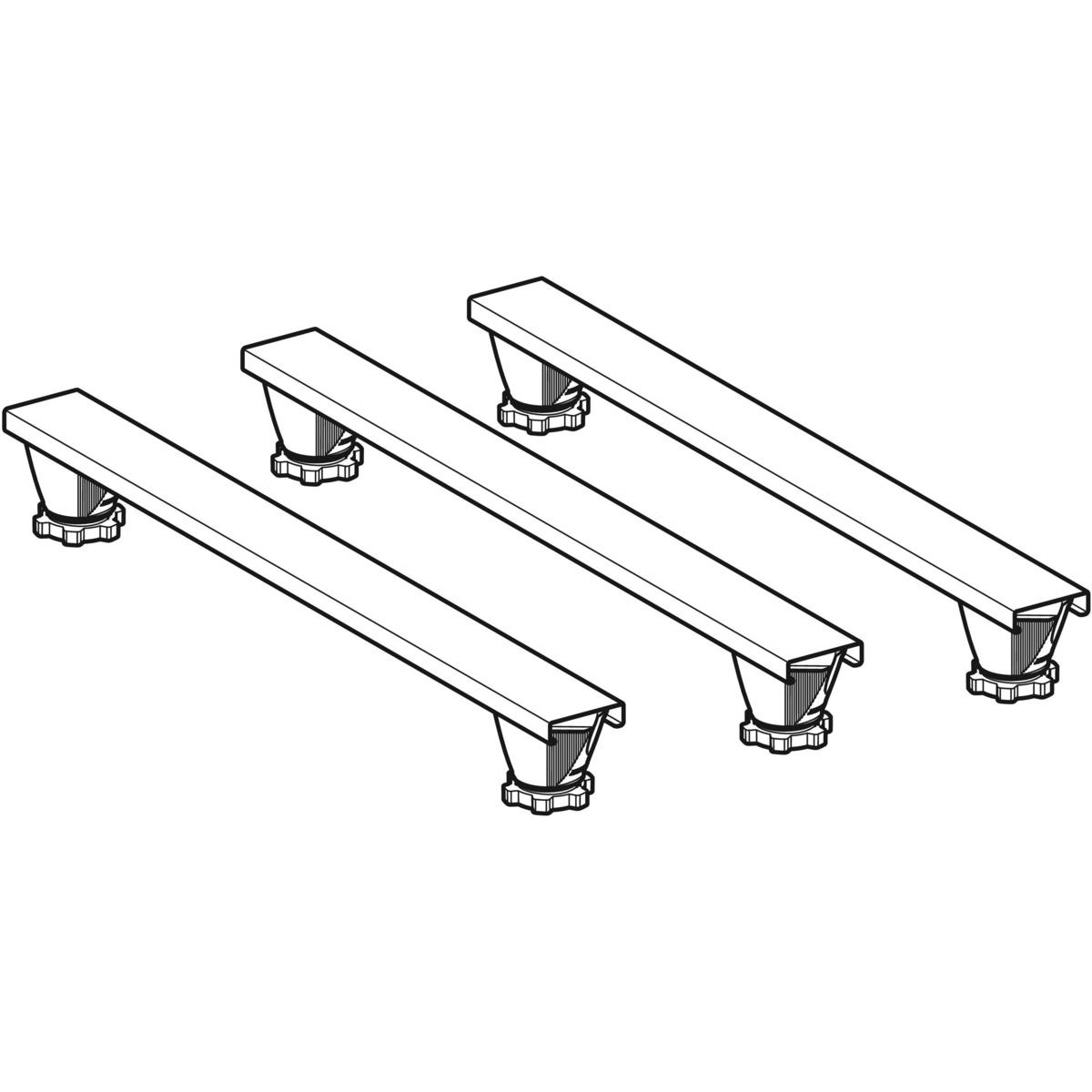 Geberit Set di Montaggio per Piatto Doccia - Altezza Regolabile 9-21 cm, Compatibile con Olona e Sestra
