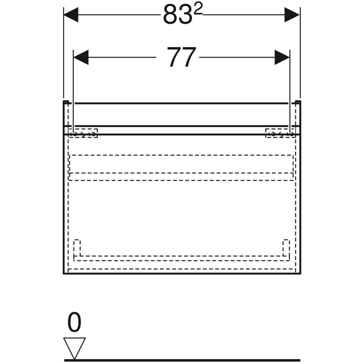 Geberit 501.910.00.1 particolare d' armadio Noce
