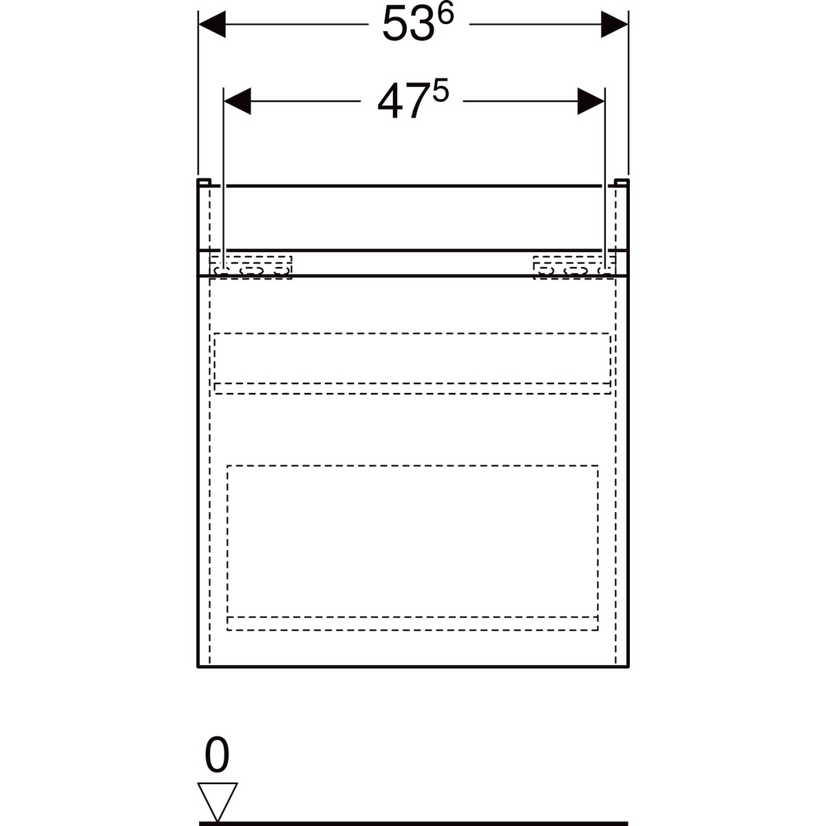 Geberit 501.905.JK.1 particolare d' armadio Grigio
