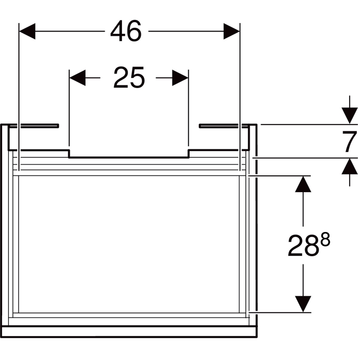 Geberit 501.905.JR.1 particolare d' armadio Noce