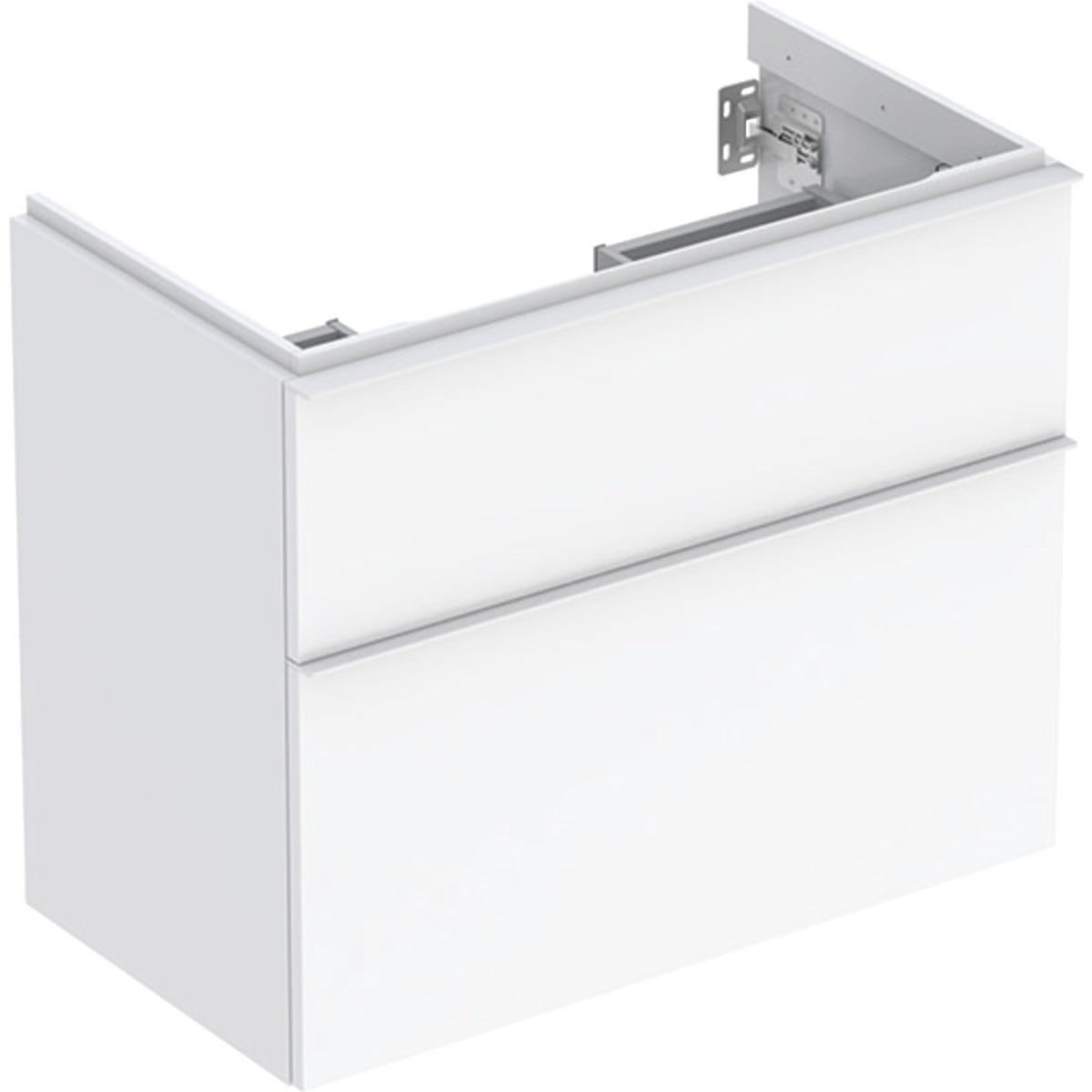 Geberit iCon Armadietto Sottolavabo Sospeso Bianco 74x41.6x61.5 cm con 2 Cassetti e Chiusura Ammortizzata