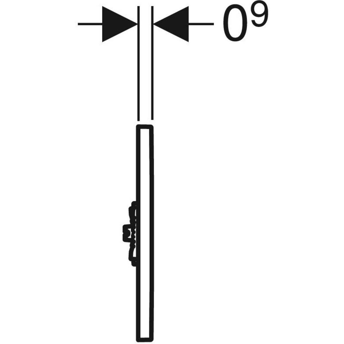 Geberit Placca di comando per orinatoio 116.021.11.5 - Bianco, Azionamento automatico e Comando a infrarossi