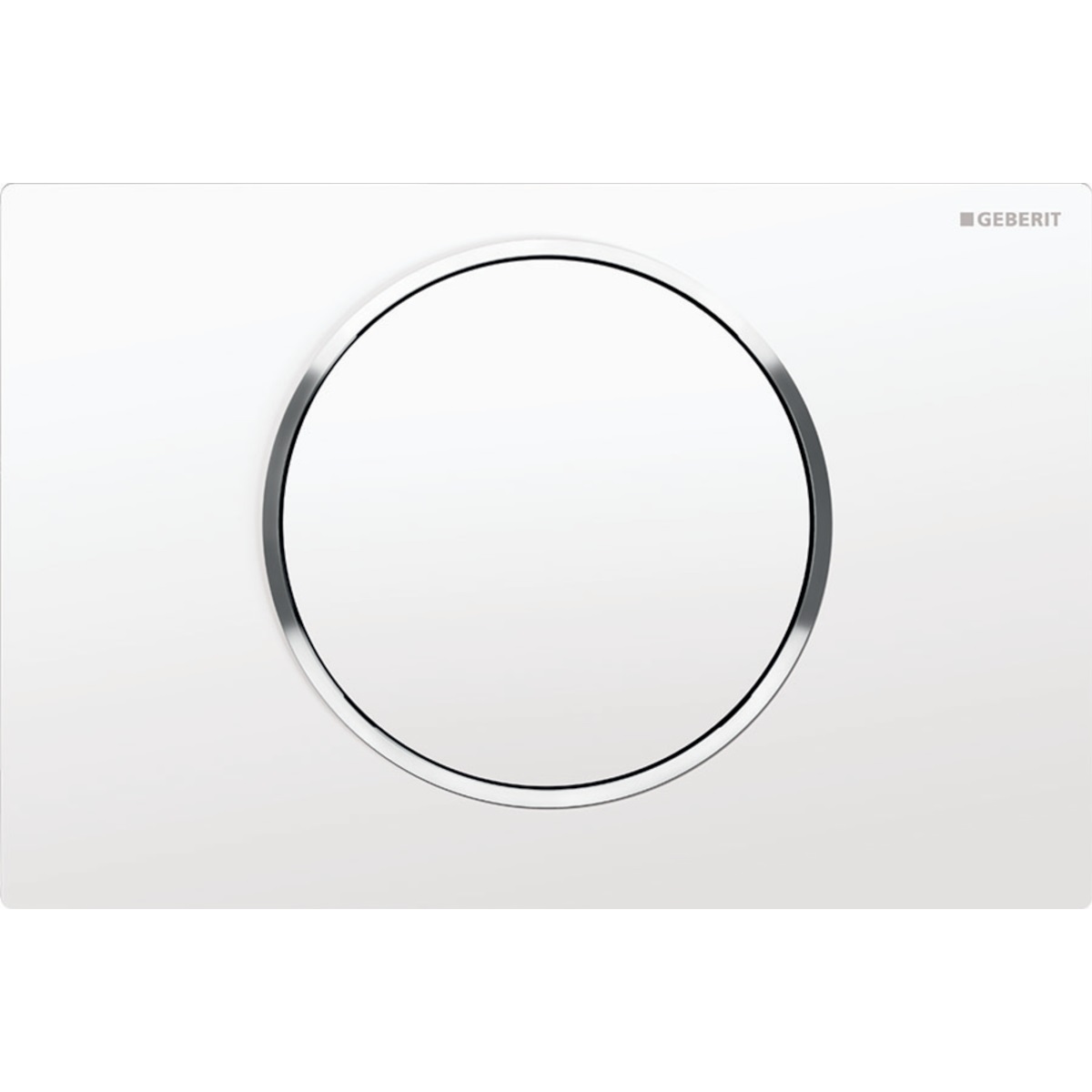 Geberit 115.758.KJ.5 Placca di Scarico Sigma 10 Bianco/Cromo - Pulsante di Risciacquo a 1 Tasto