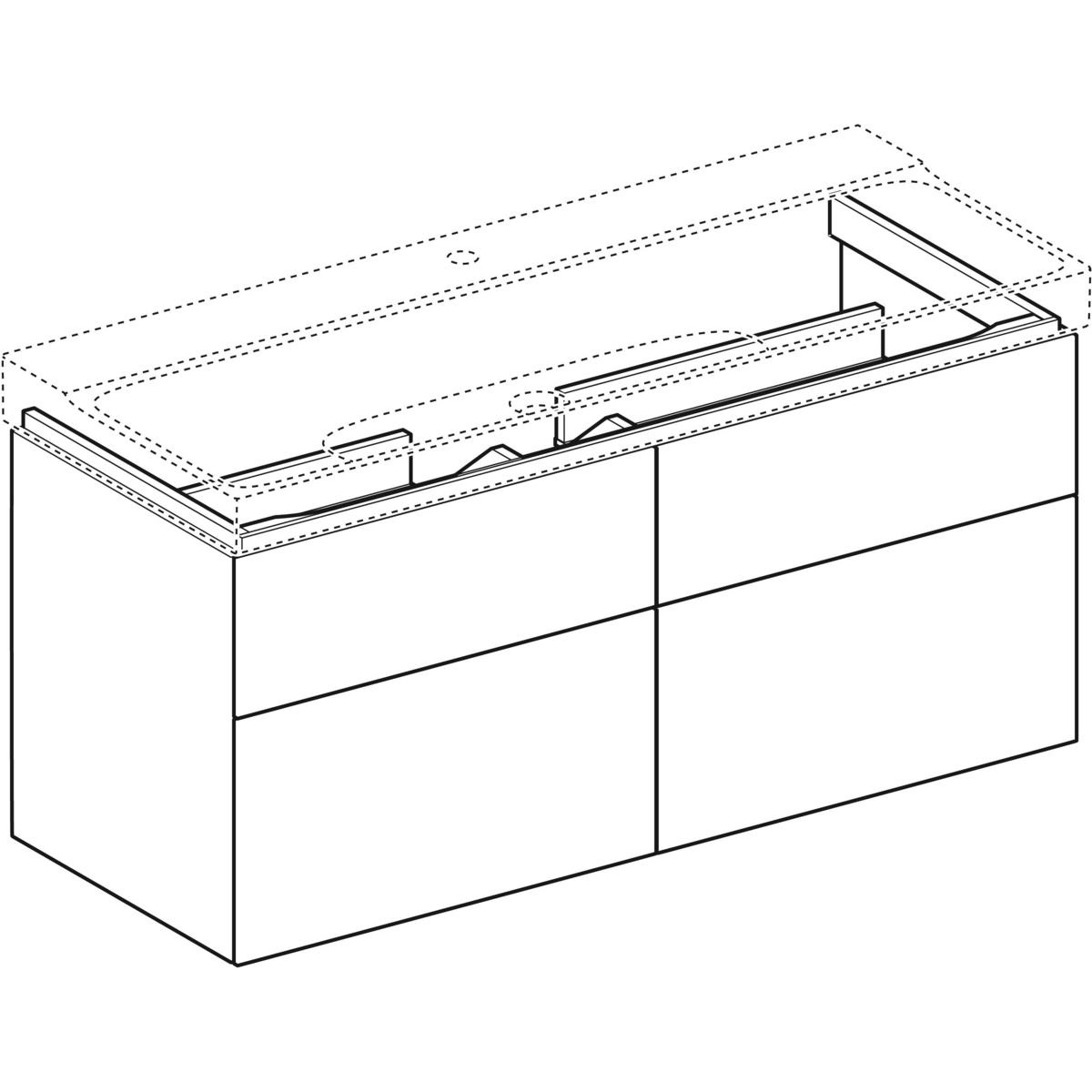 Geberit 500.518.00.1 armadietto di conservazione per bagno