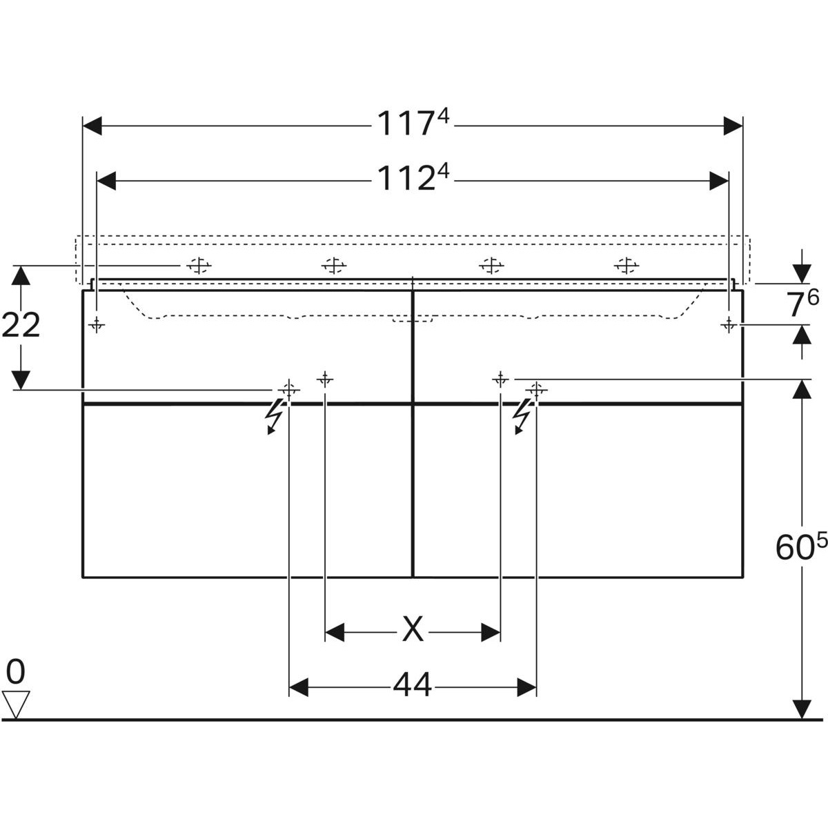 Geberit 500.518.00.1 armadietto di conservazione per bagno