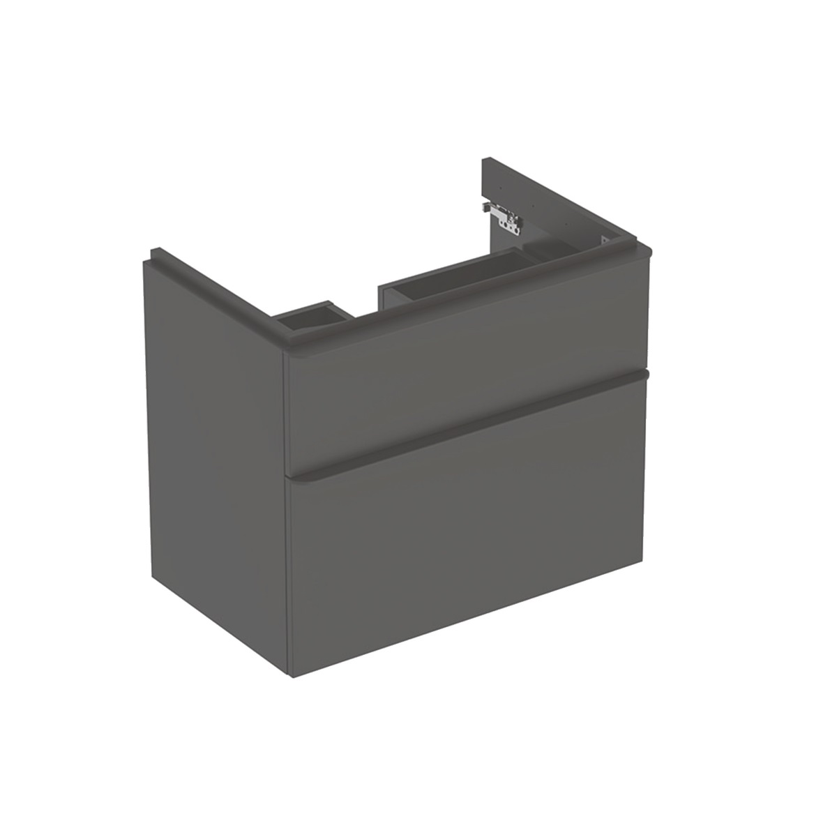 Geberit Smyle Square armadietto sottolavabo sospeso 73,4x61,7x47 cm con 2 scomparti estraibili e chiusura ammortizzata