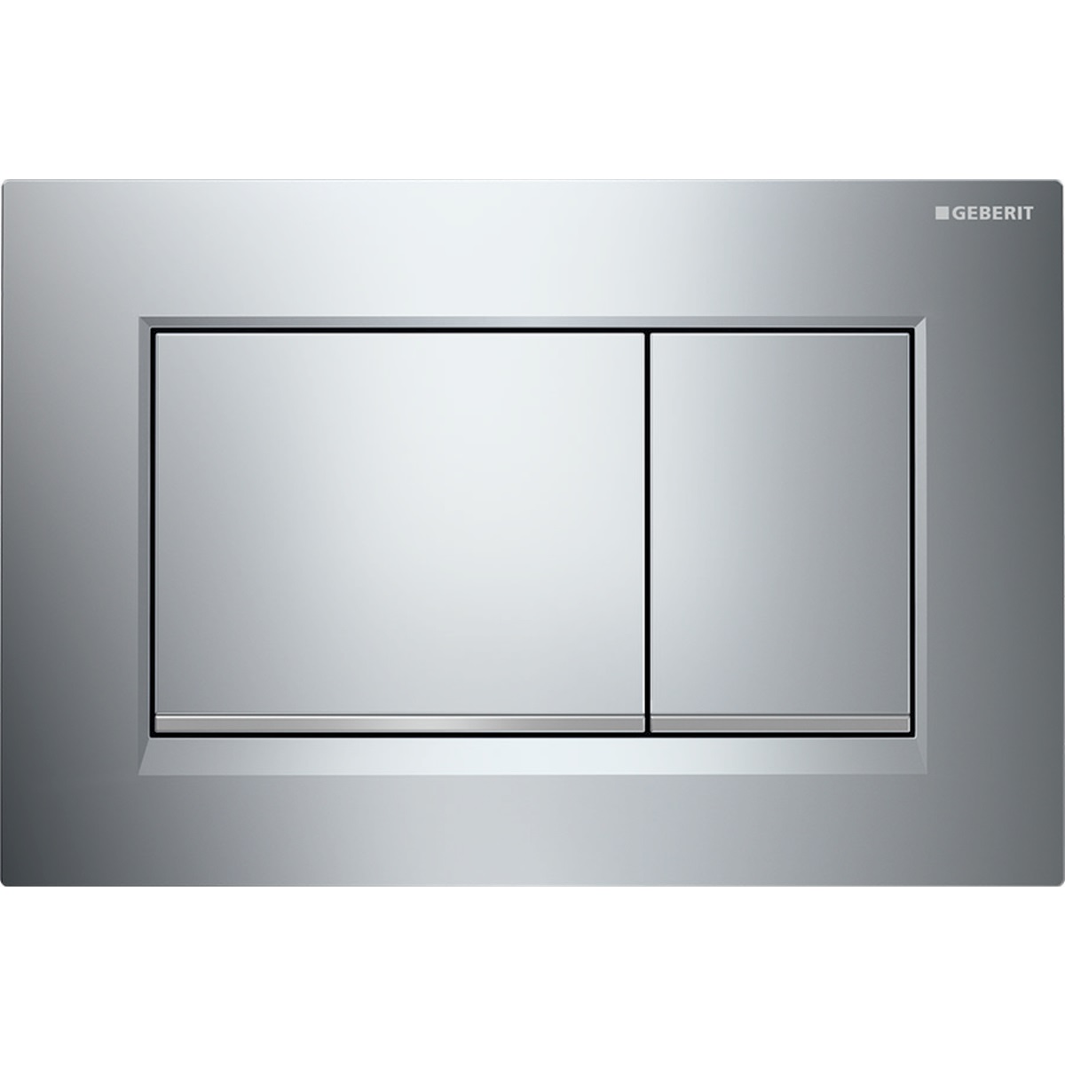 Geberit Sigma 30 Placca di Comando Doppio Tasto Cromato Lucido e Satinato - Codice 115.883.KH.1