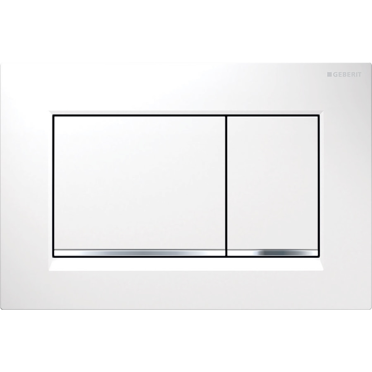 Geberit Sigma 30 Placca di Comando Doppio Tasto Bianco/Cromato - Codice 115.883.KJ.1