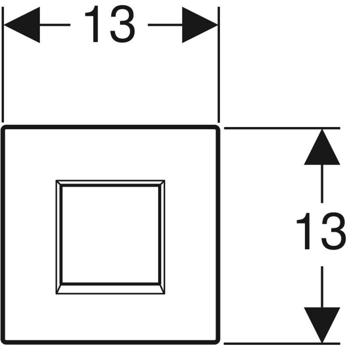 Geberit Typ 20 Placca di Comando per Orinatoio Cromo Lucido - Azionamento Automatico con Comando a Infrarossi