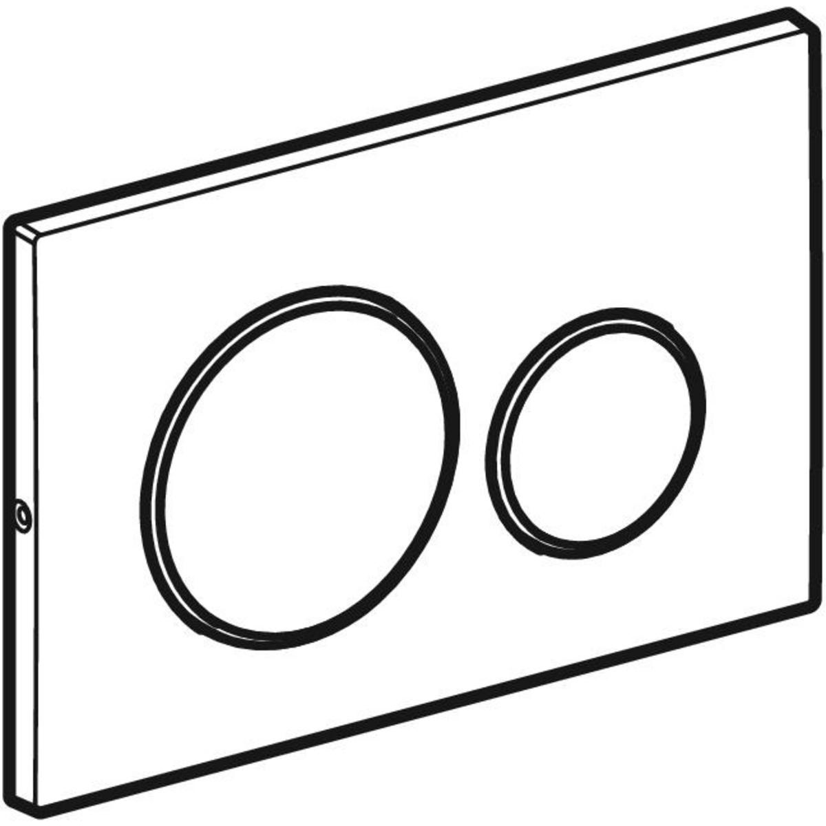 Geberit Sigma 20 Placca di Comando in Acciaio Inox - Doppio Scarico, Avvitabile, 24,6 x 16,4 cm