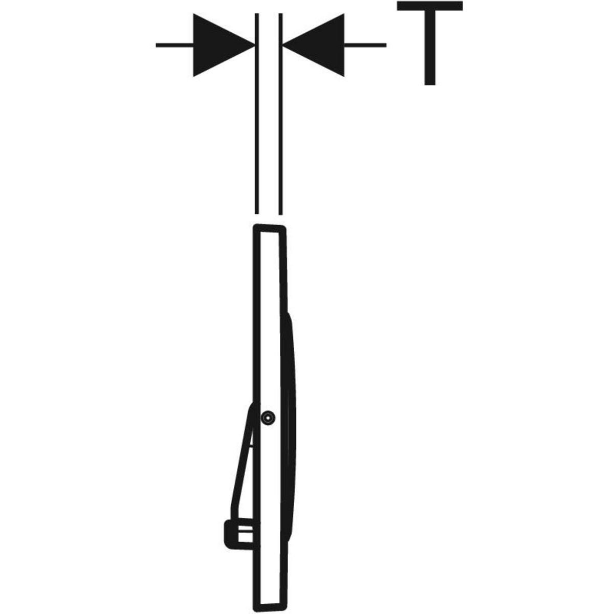 Geberit Sigma 20 Placca di Comando in Acciaio Inox - Doppio Scarico, Avvitabile, 24,6 x 16,4 cm