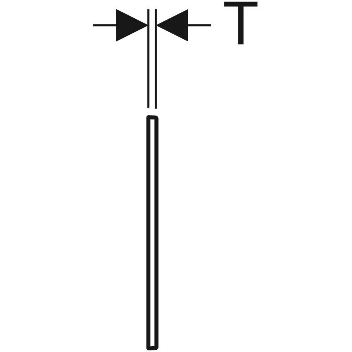 Geberit Sigma60 Cornice di Copertura 115.641.21.1 in Cromo Lucido per Placca di Comando