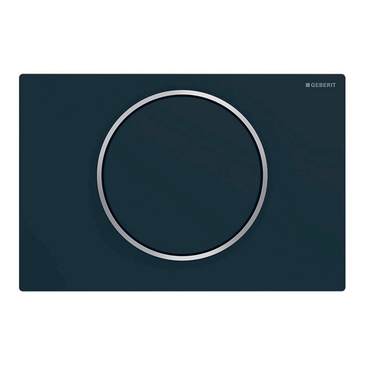 Geberit Sigma 10 Placca di Comando Nero Opaco/Cromo - Risciacquo Singolo con Aste Insonorizzate