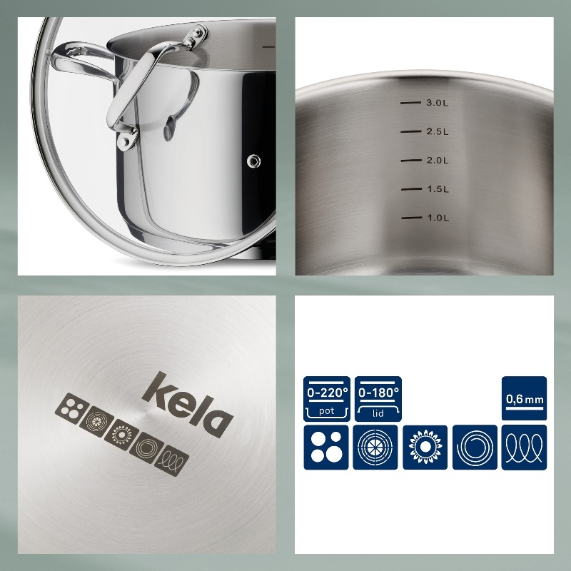 Kela Flavoria set di pentole 4 pz