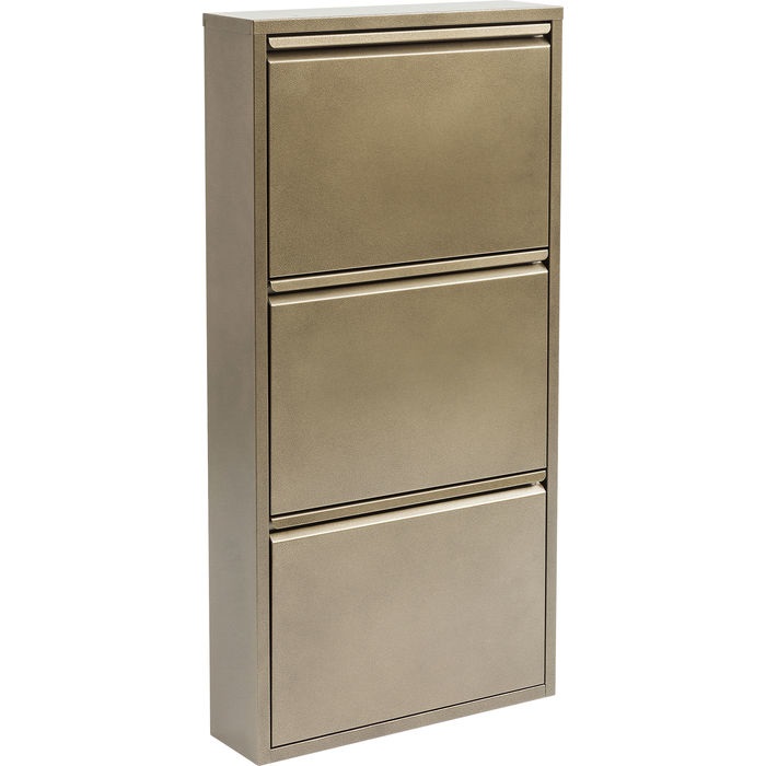 Kare Design Scarpiera Caruso, 5 Scomparti Basculanti, Bianco, 103x50x14cm, Fino a 10 Paia di Scarpe