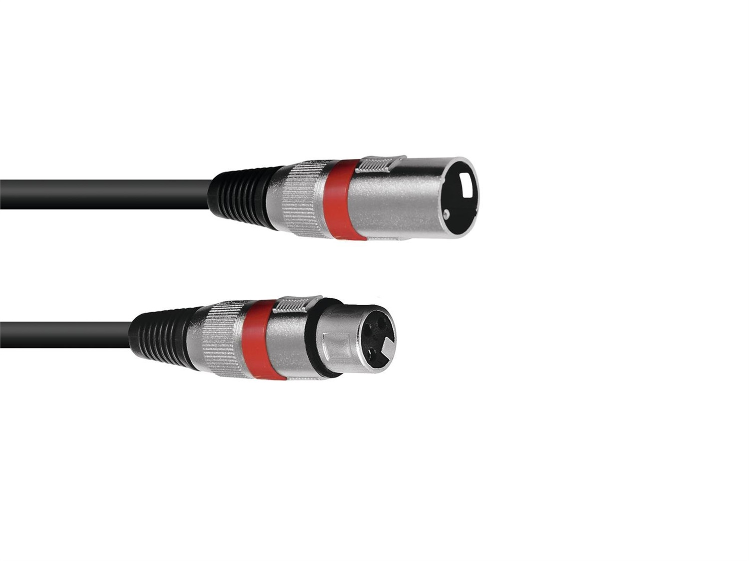 Omnitronic Cavo XLR Bilanciato Professionale 0,5m con Connettori 3 Poli Maschio/Femmina per Microfono e Mixer