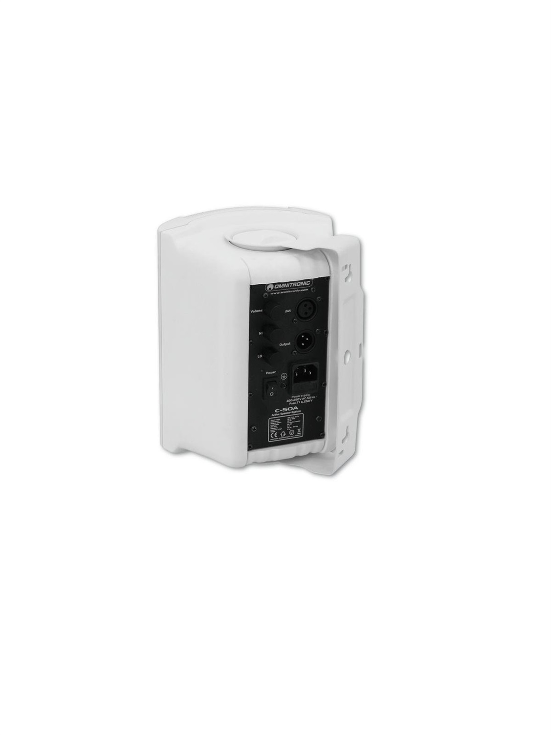 Omnitronic C-50A Altoparlante a 2 Vie Bianco Cablato 50 W RMS con Tweeter da 2.5 cm e Woofer da 13 cm