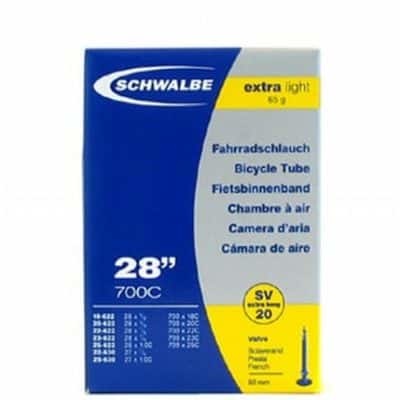 Schwalbe Camera d'Aria SV20 Extra Light 28 Pollici con Valvola Presta per Bici da Corsa