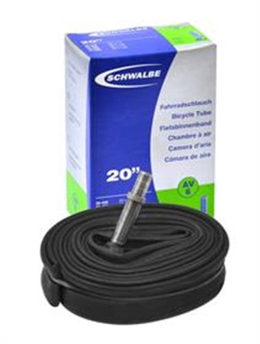 Schwalbe Camera d'aria interna per bicicletta 20 x 1 1/8 - 20 x 1.35, Nero, Valvola Presta, 20 Pollici