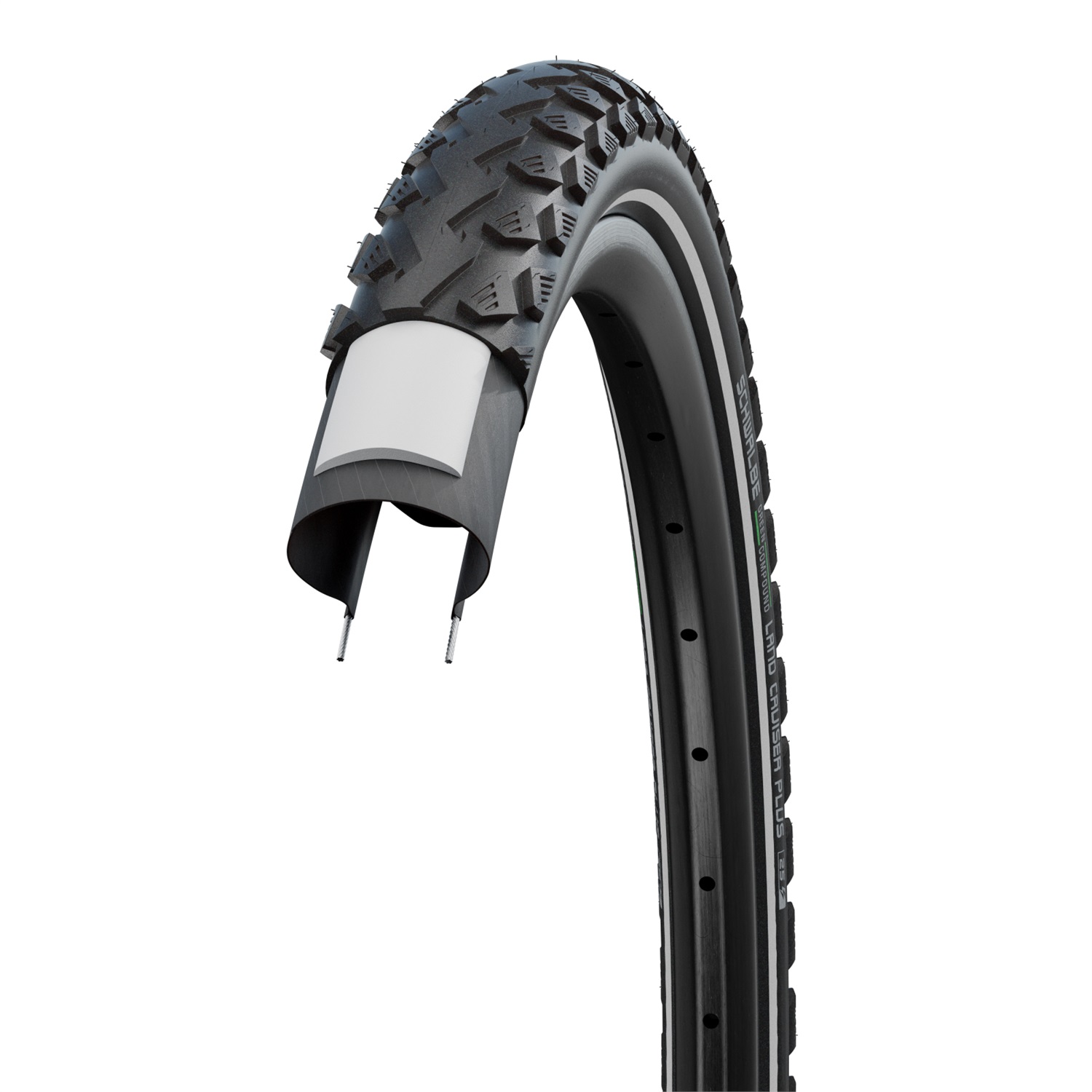 Schwalbe Land Cruiser Plus HS450 - Copertoni Città 26'' x 2.00 con Protezione Antiforatura e Profilo Trekking