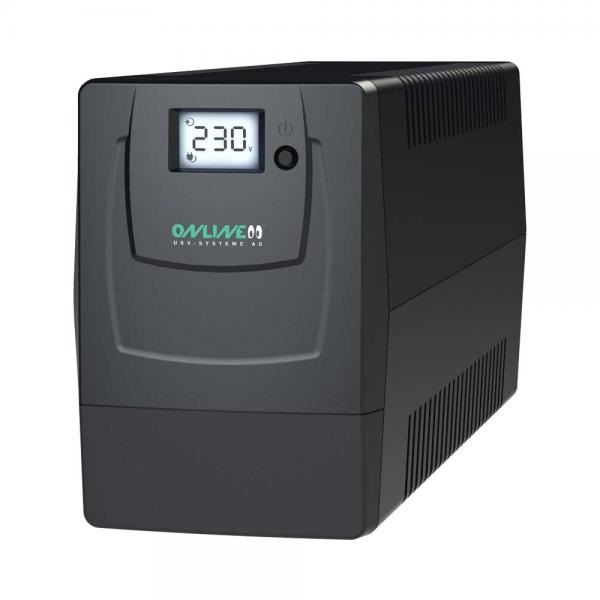 ONLINE USV-Systeme Yunto Smile 800 - Gruppo di continuità (UPS) Interattivo 0,8 kVA 480 W con 2 Prese AC