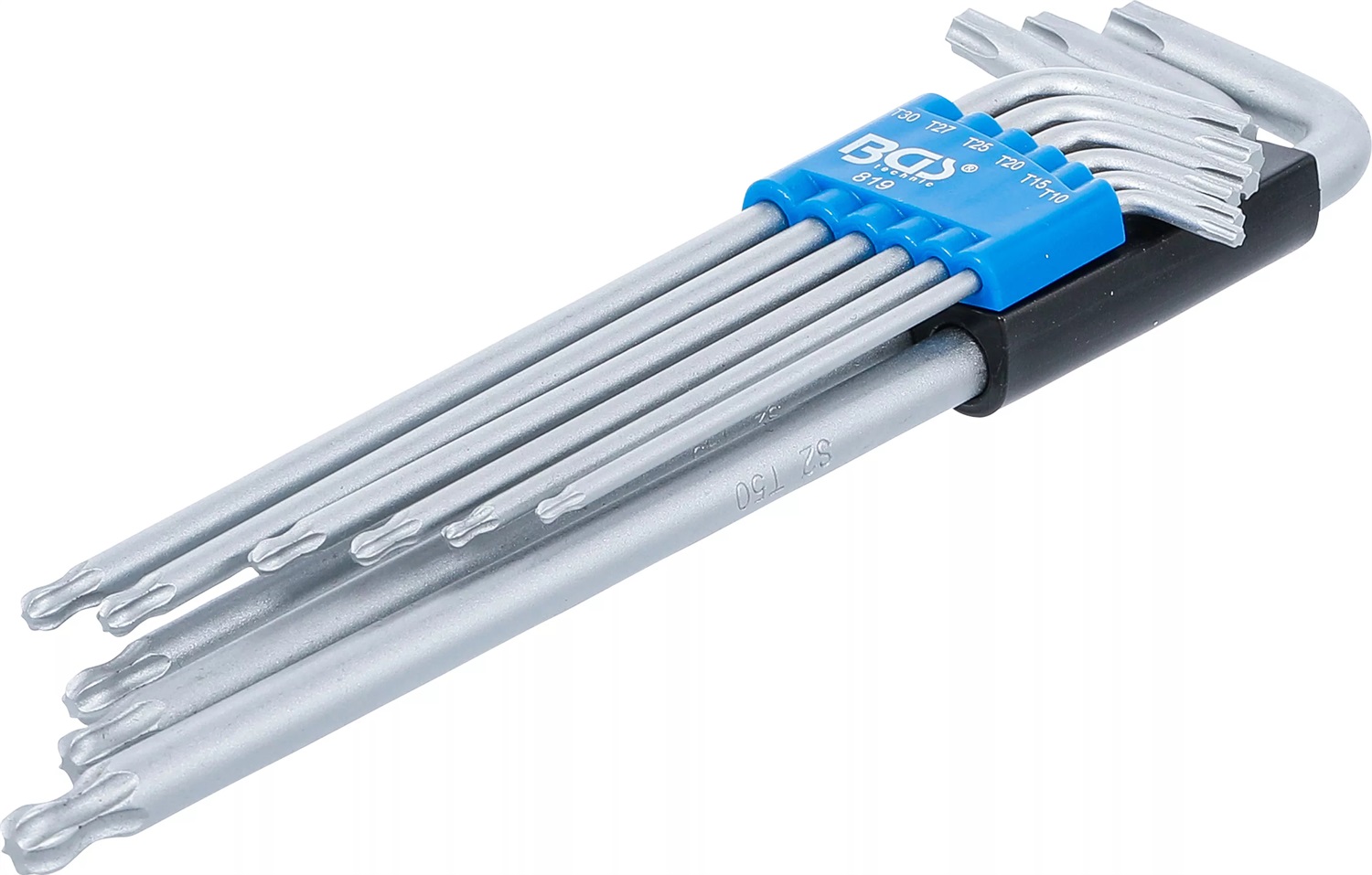 BGS Technic Set di Chiavi Esagonali Extra Lunghe Torx a Sfera T10-T50 mm, 9 Pezzi