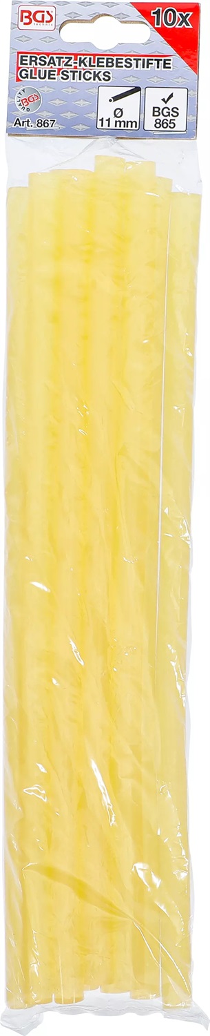 BGS 867 | Stick di colla a caldo di ricambio per BGS 865 e 8057 - 10 pezzi, 295x11 mm, alta qualità