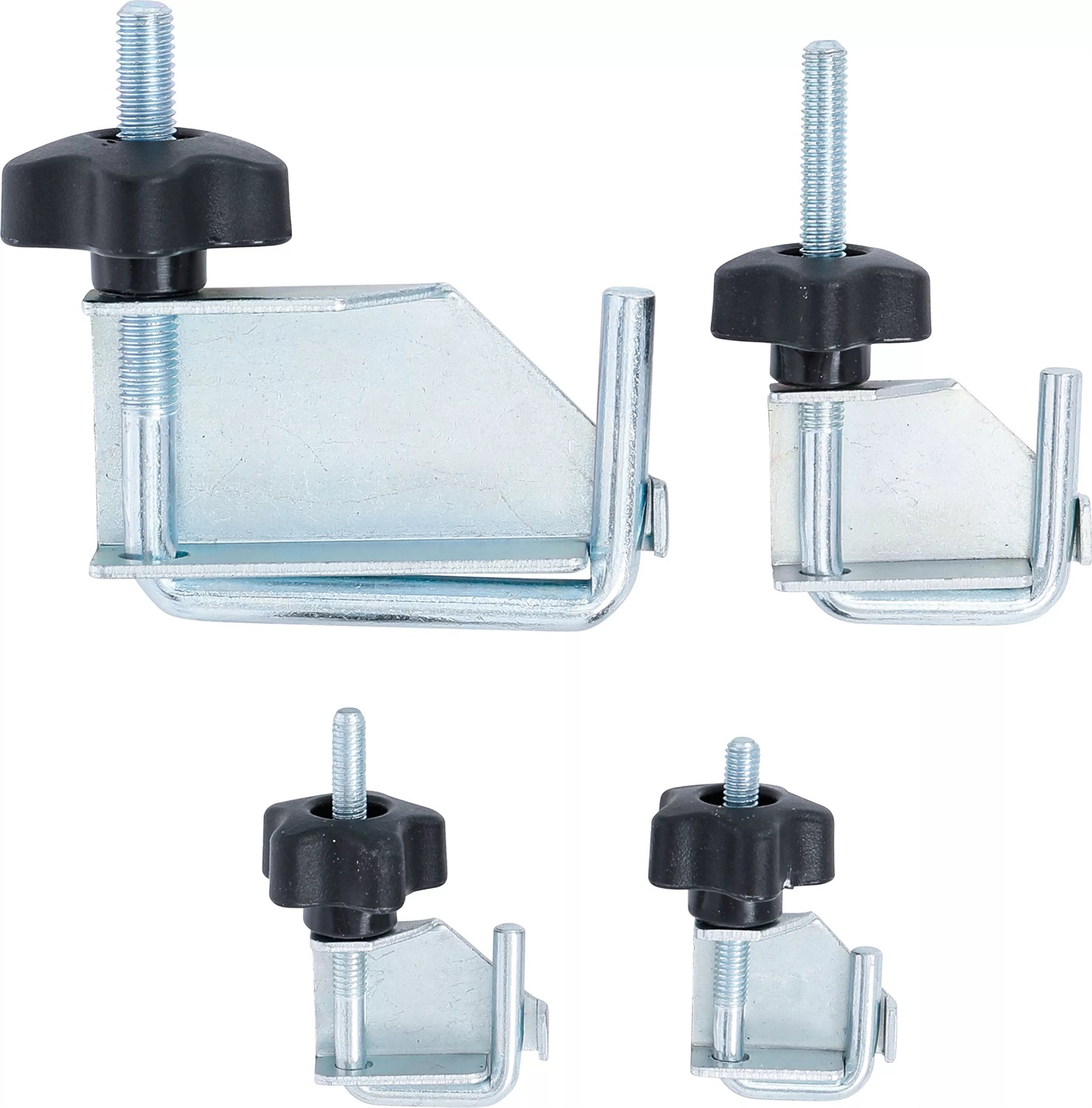 BGS technic Assortimento di fascette stringitubo - 4 pz. con morsetto orientabile per tubi fino a Ø 45 mm