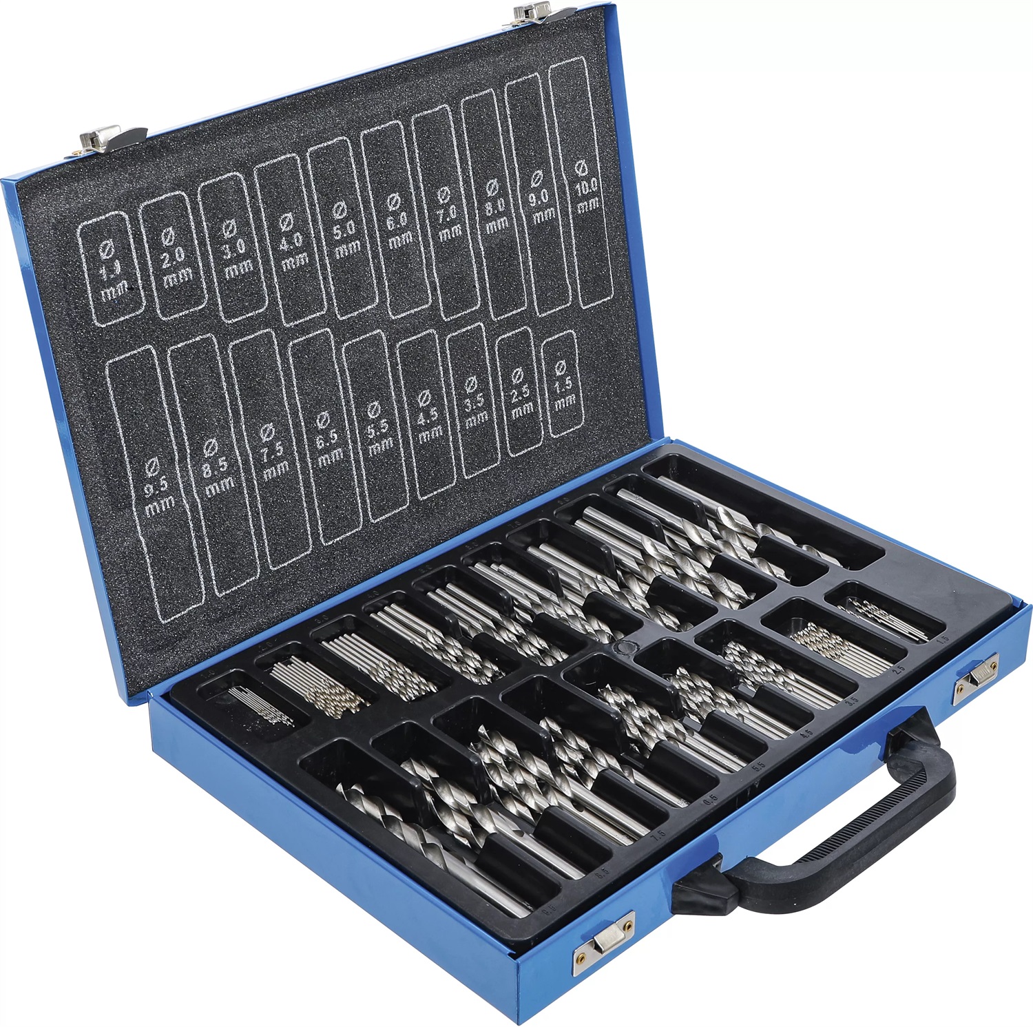 BGS Set di Punte Elicoidali HSS 170 Pezzi da 1 a 10 mm in Cassetta di Metallo