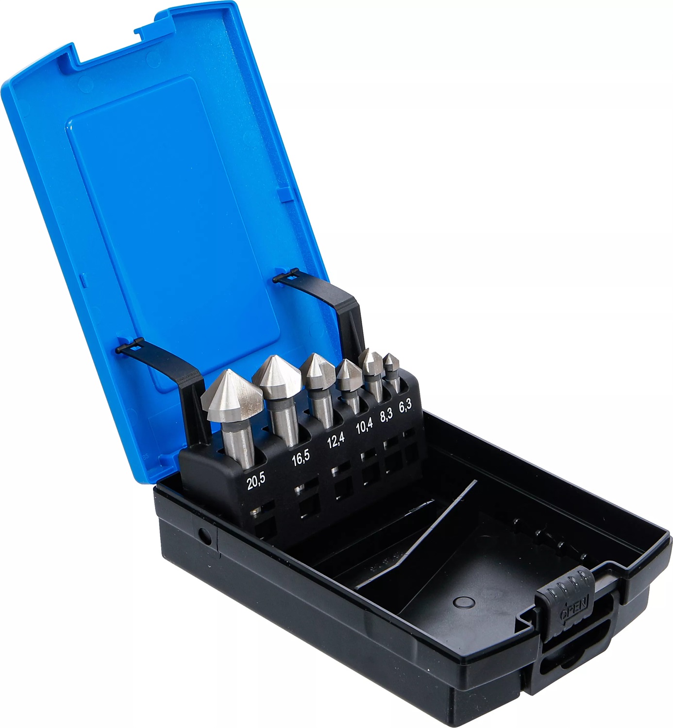 BGS Frese a Sbavare HSS DIN 335 Forma C - Set di 6 Pezzi con Diametri Assortiti