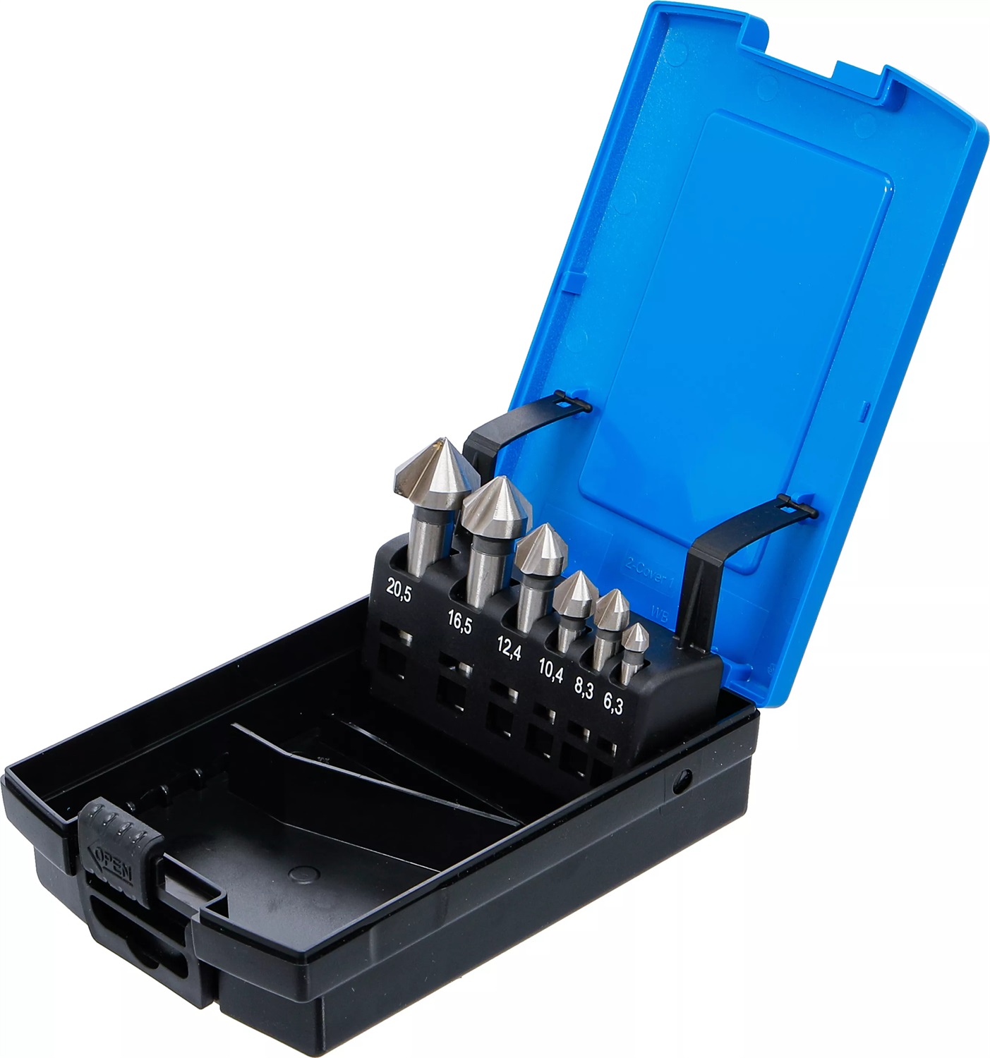 BGS Frese a Sbavare HSS DIN 335 Forma C - Set di 6 Pezzi con Diametri Assortiti