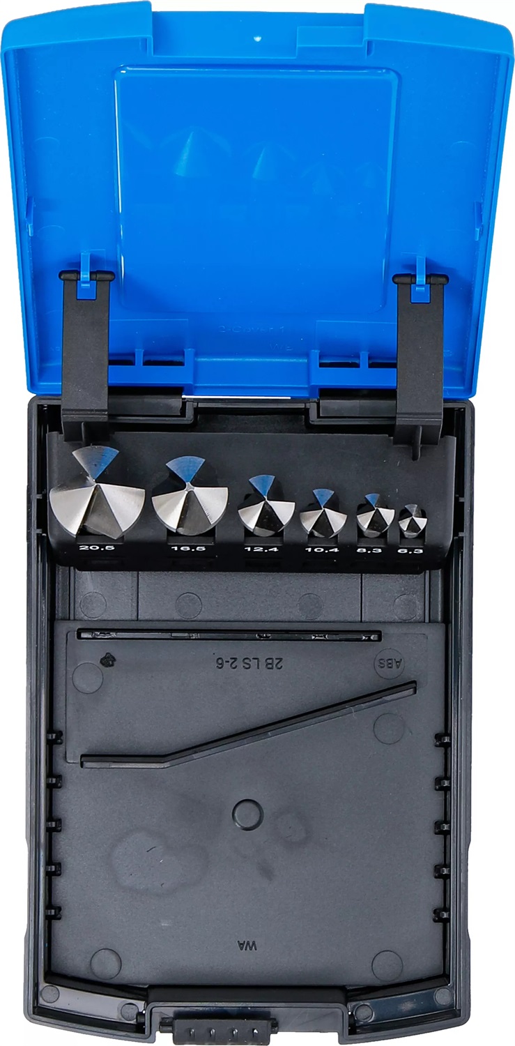 BGS Frese a Sbavare HSS DIN 335 Forma C - Set di 6 Pezzi con Diametri Assortiti