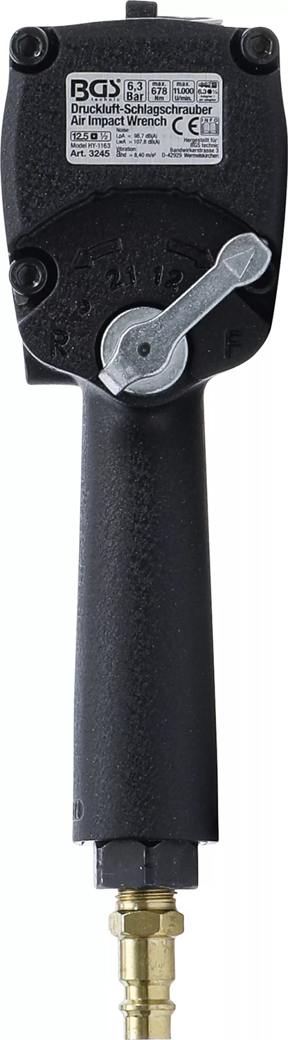 BGS 3245 Avvitatore Pneumatico ad Impulsi 12,5 mm (1/2) - Coppia Massima 678 Nm, Velocità 11000 giri/min