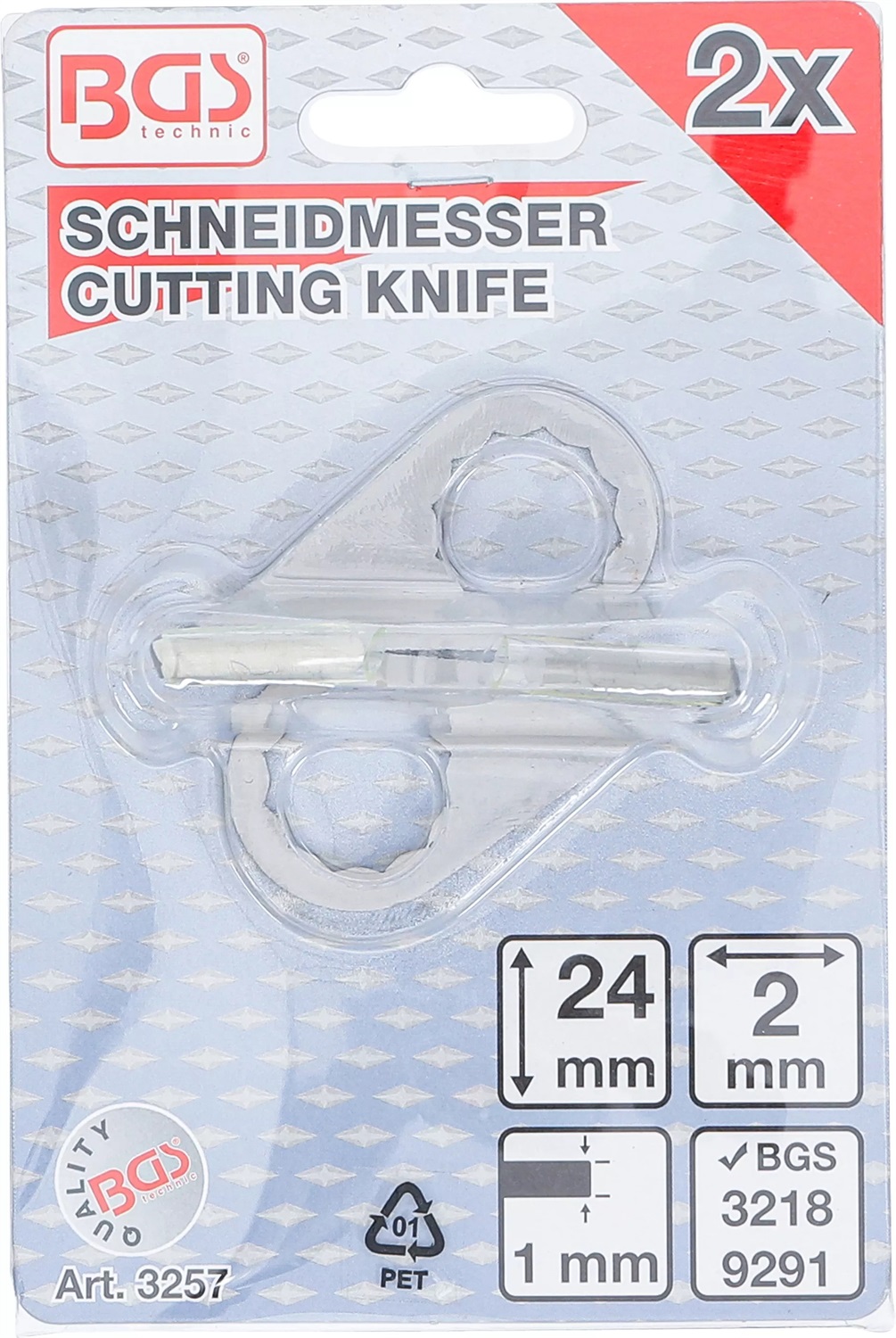 BGS technic Lama da Taglio Mezza Tonda 2 pz. 2x24 mm per Livellatrici Pneumatiche BGS 3218 e 9291