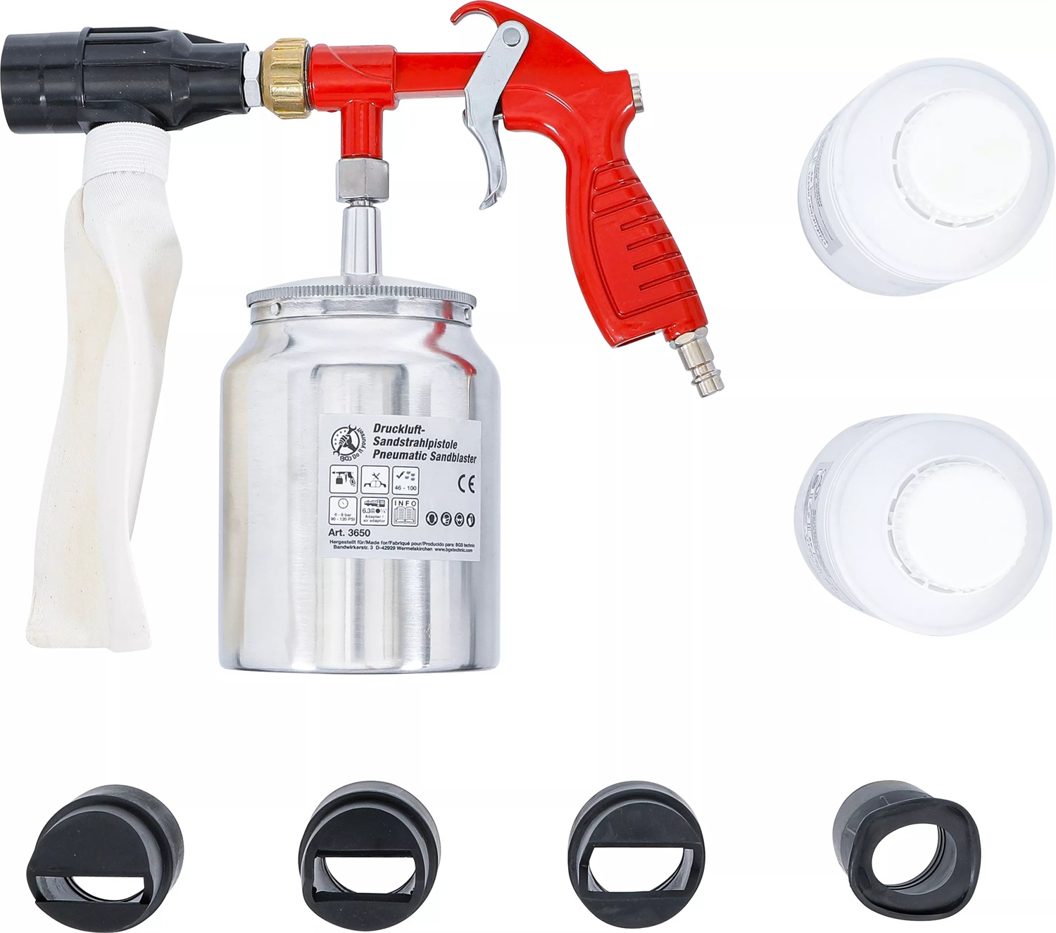 BGS technic Pneumatic Sandblaster incl. Accessories