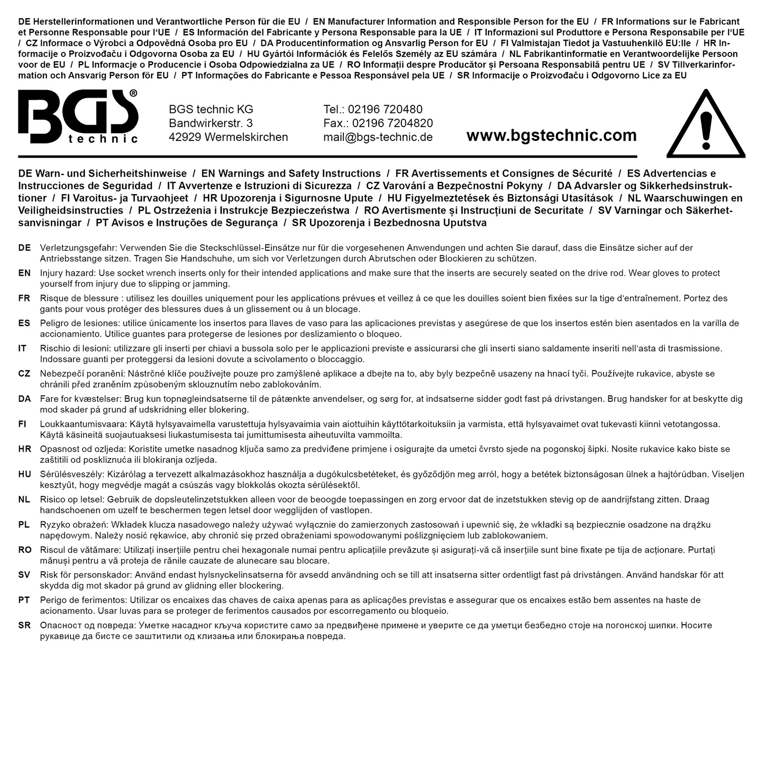 BGS Chiave a Bussola Esagonale 25 mm (1
