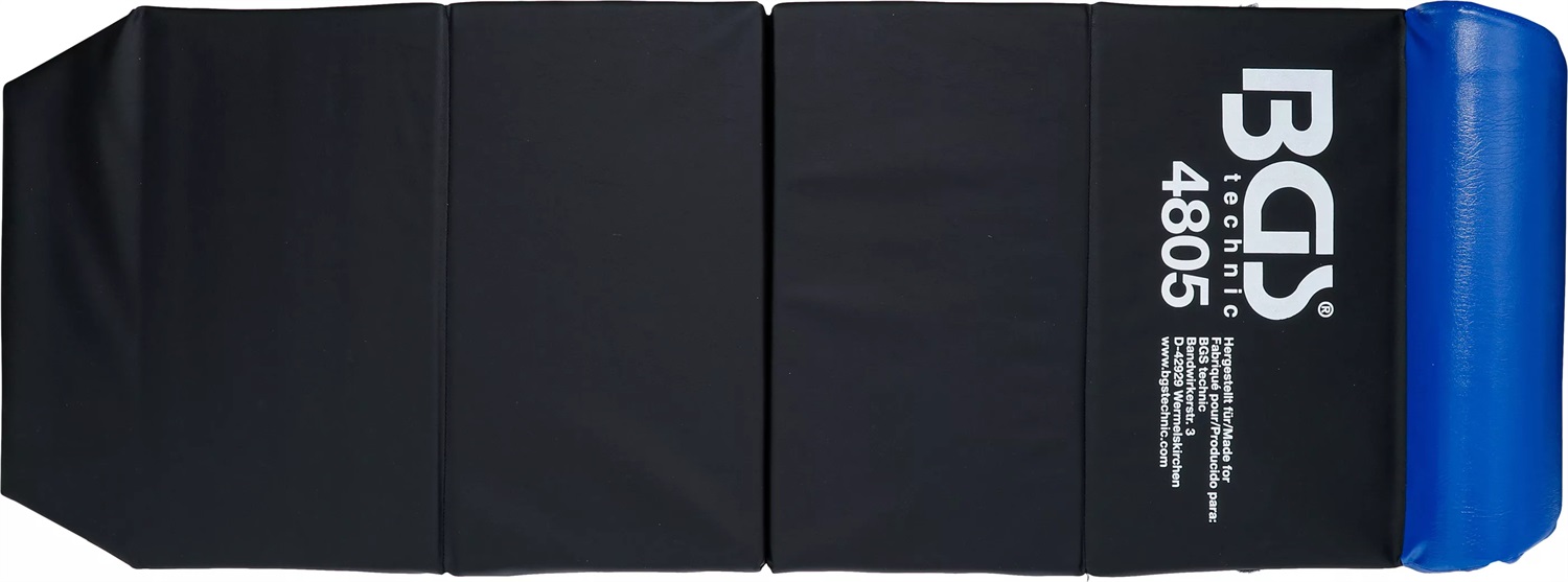 BGS Materassino da Meccanico Pieghevole con Poggiatesta - 1200 x 435 x 35 mm