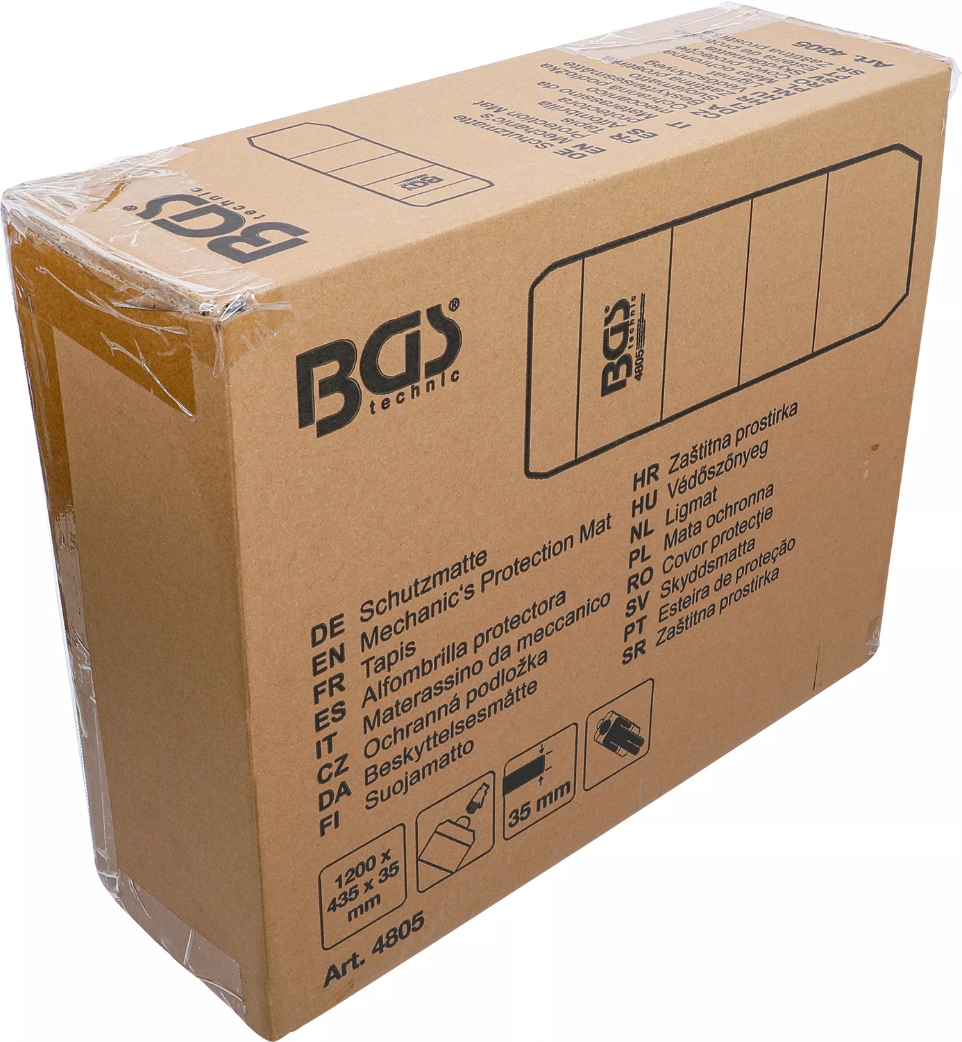 BGS Materassino da Meccanico Pieghevole con Poggiatesta - 1200 x 435 x 35 mm