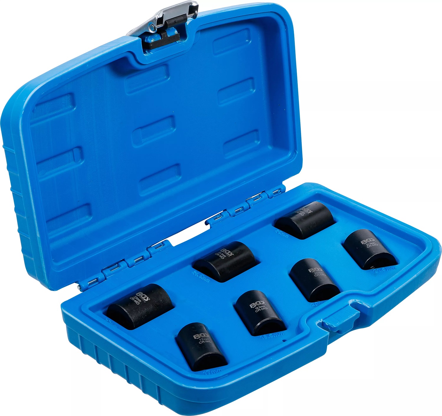 BGS 5291 - Set di bussole esagonali con profilo elicoidale, 17-26 mm, 7 pezzi per estrazione sicura di viti danneggiate