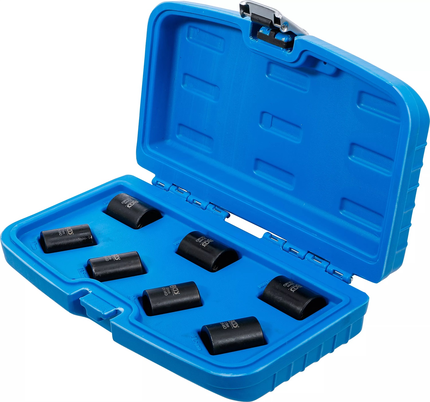 BGS 5291 - Set di bussole esagonali con profilo elicoidale, 17-26 mm, 7 pezzi per estrazione sicura di viti danneggiate