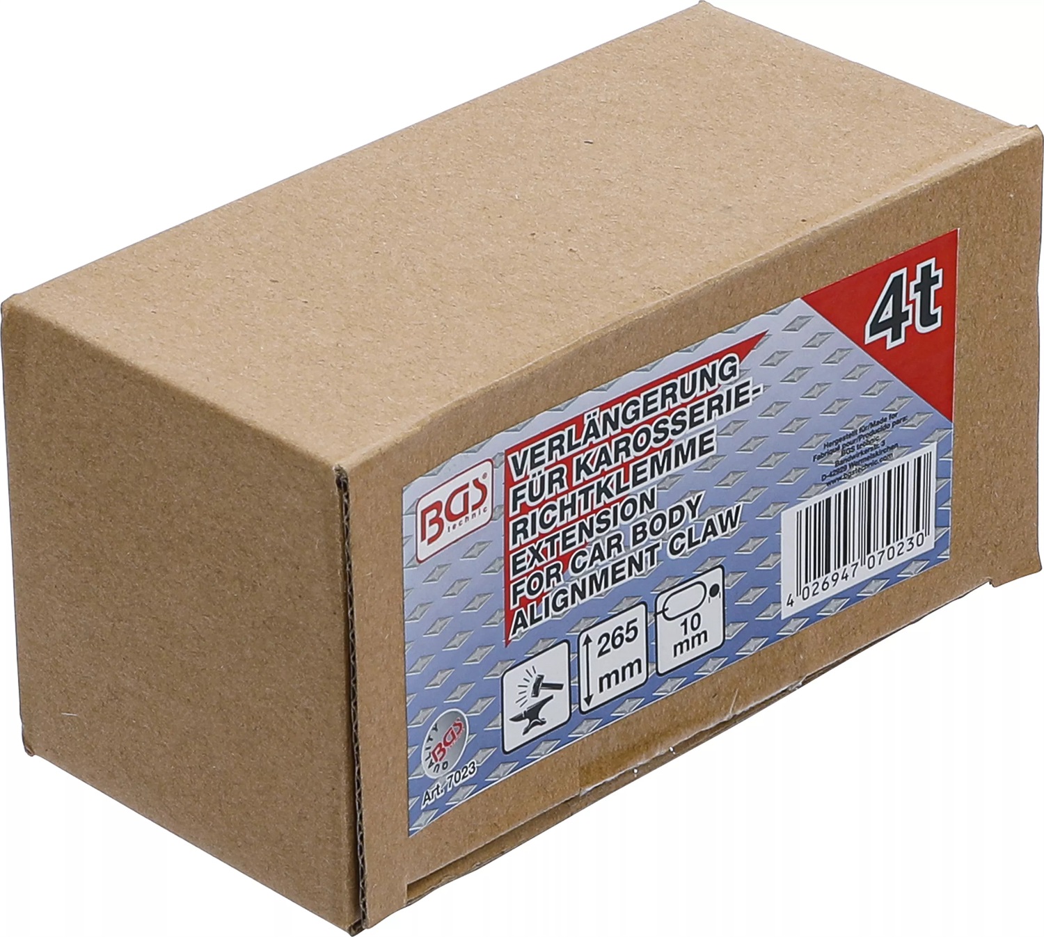 BGS Connettore Catena di Trazione con Doppio Gancio - Max. 4 t, Design Forgiato, Facile da Usare