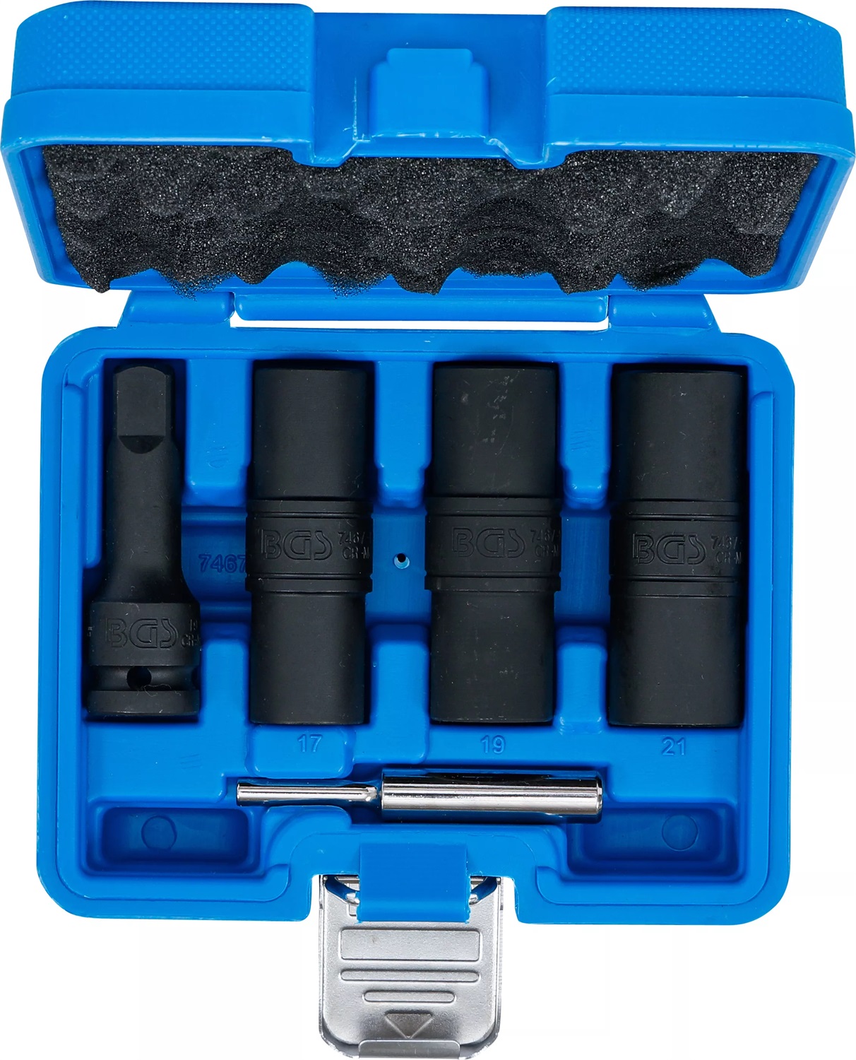 BGS technic Special Impact Double-Sided Socket Set / External Hexagon & Screw Extractors 17 - 19 - 21 mm presa energia