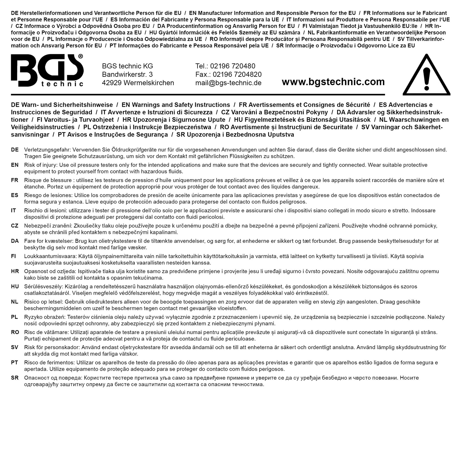 BGS technic Compressed Air Cylinder Adaptor