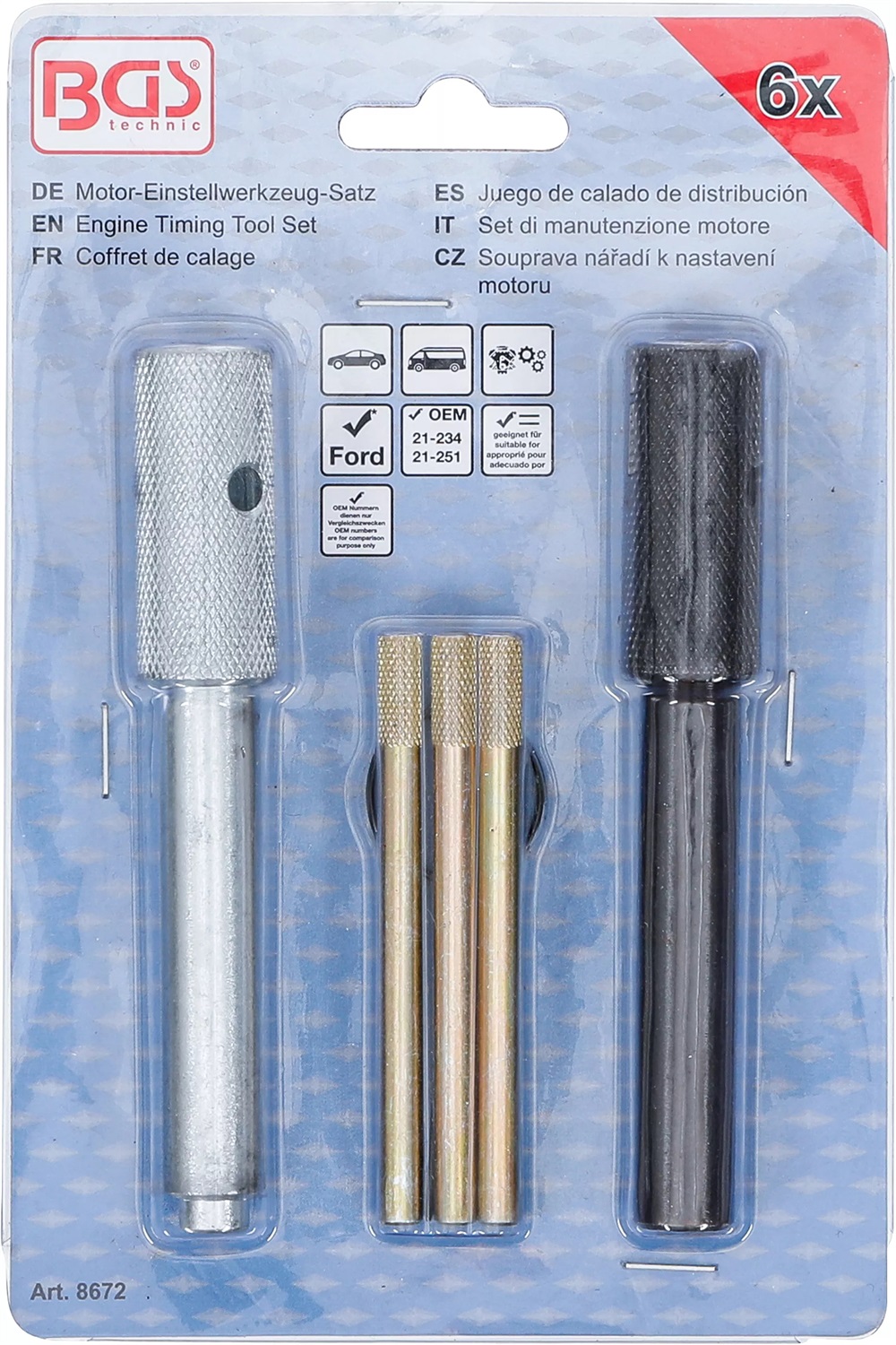 BGS 8672 - Set di attrezzi professionale per la regolazione motore Ford Duratorq 2.0/2.4 Diesel