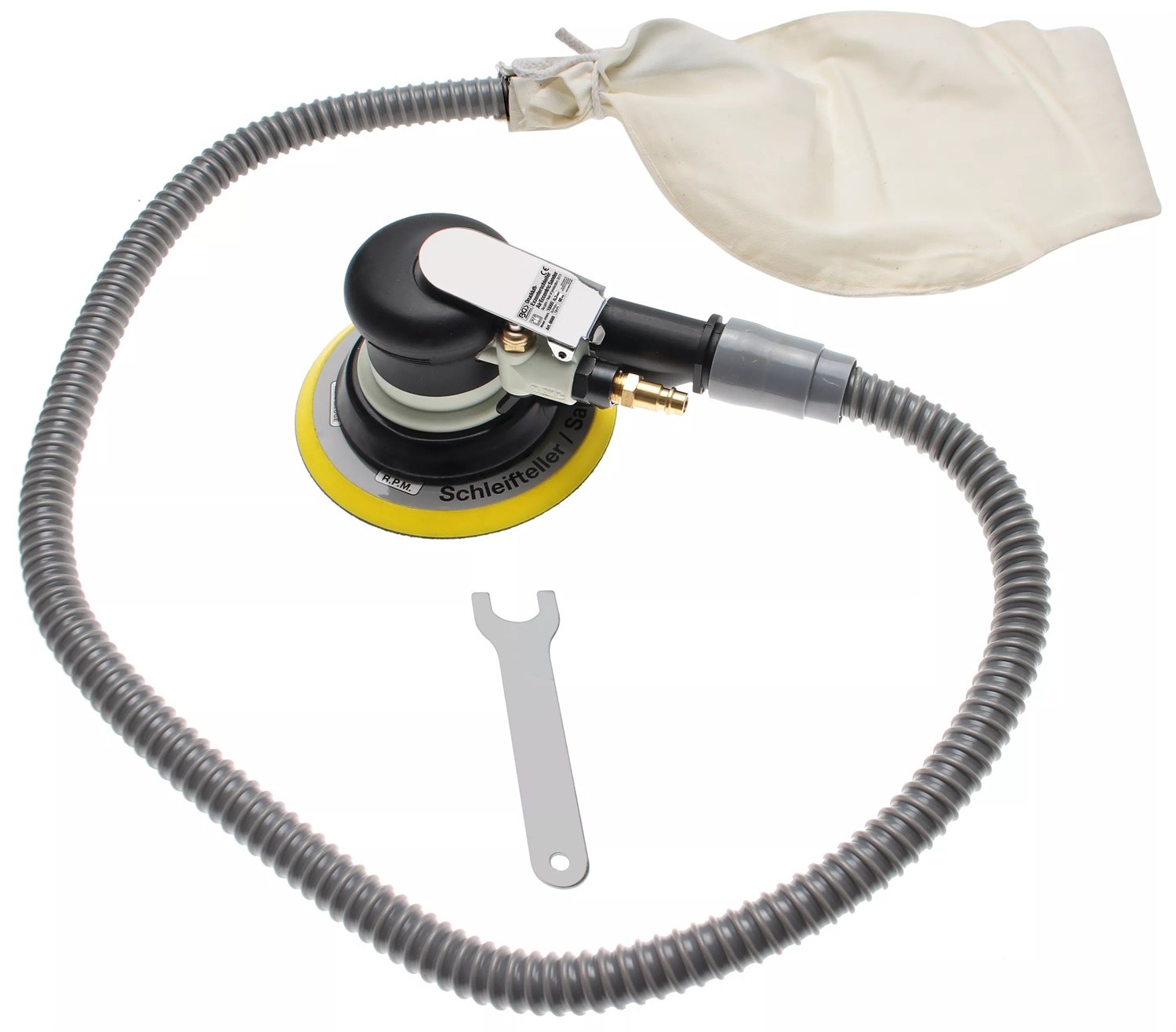 BGS 8688 Levigatrice Pneumatica Rotorbitale con Disco Ø 152 mm e Aspirazione Polvere