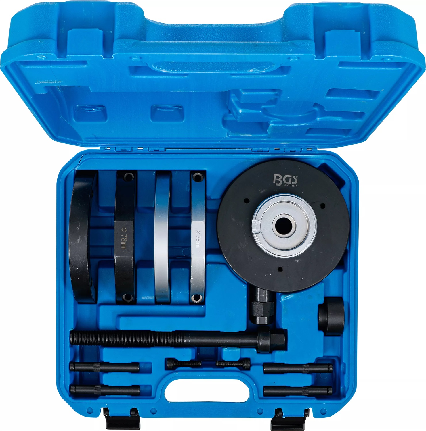 BGS Set di attrezzi per mozzo cuscinetto ruota Ø 78 mm - Compatibile con Ford e Volvo