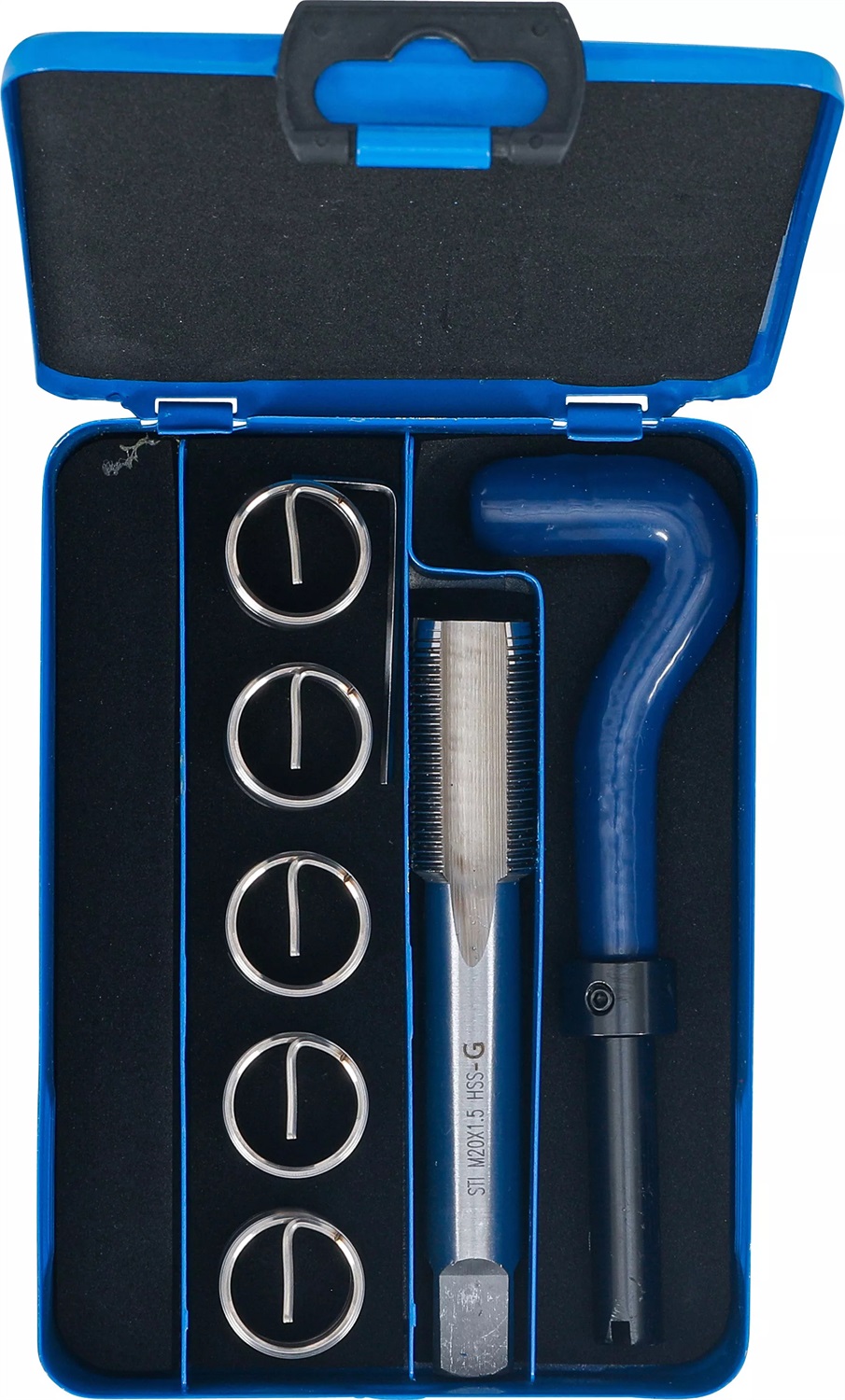 BGS technic BGS 9434 | Kit di riparazione filetti M20 x 1,5 mm | 7 pezzi | Qualità professionale