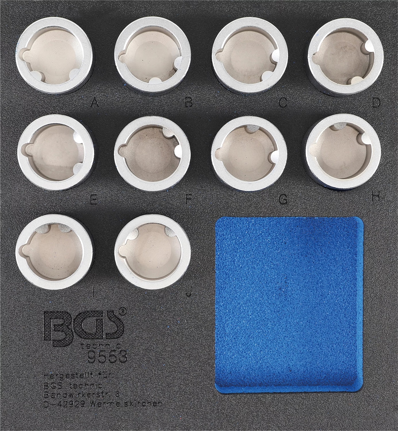 BGS technic Set di attrezzi per bloccaggio cerchi Land Rover - 10 pezzi